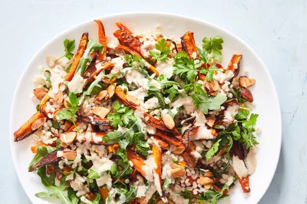 Warm Roasted Carrot and Barley Salad