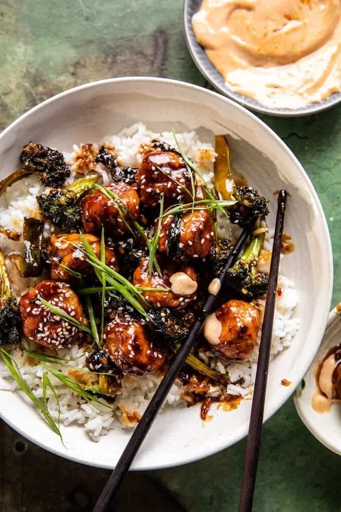 Weeknight Sticky Honey Garlic Meatballs