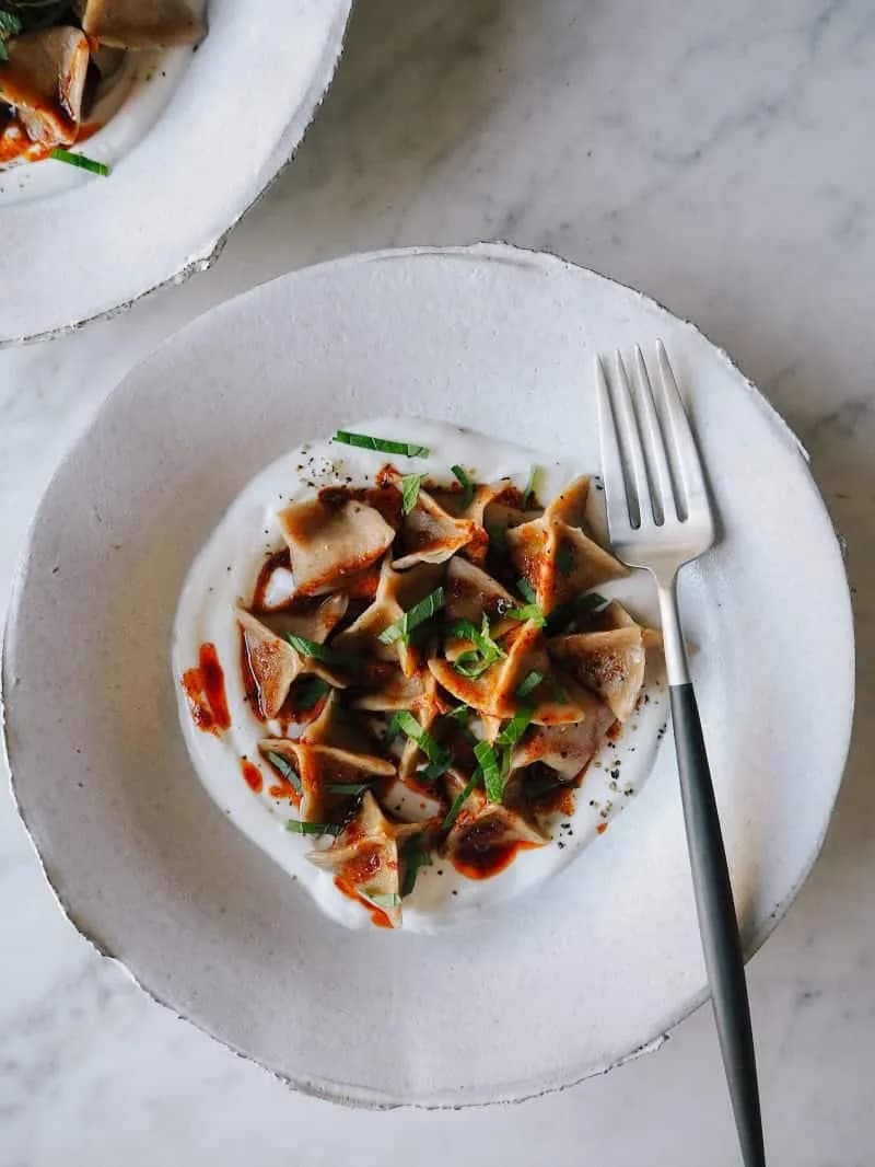 Whole Wheat Turkish Dumplings with Ground Turkey