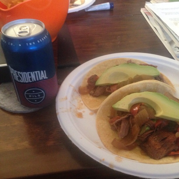 simple weeknight fajitas and presidential pils