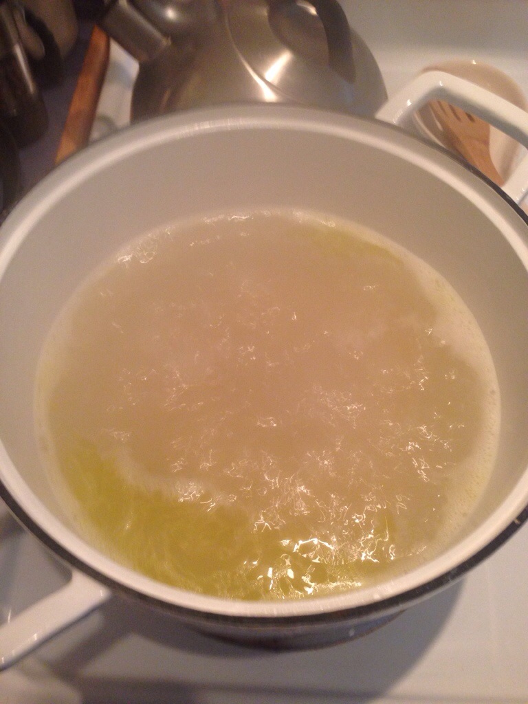 Pasta boiling in my West Elm Dutch Oven