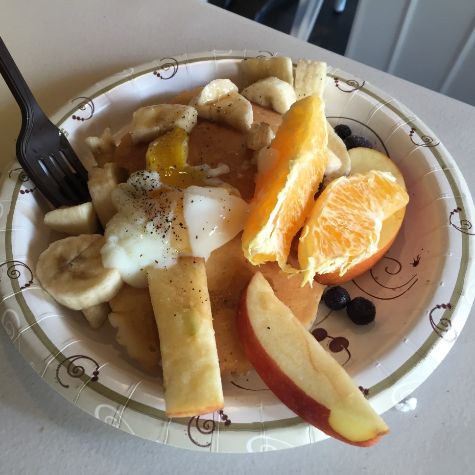 Final plate of sous vide eggs